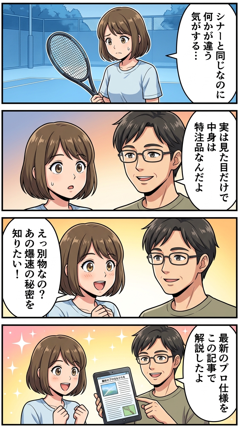 シナー　使用ラケット